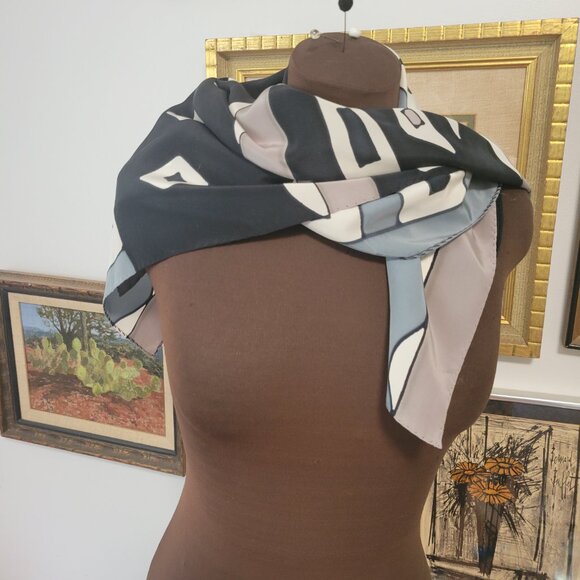Vintage 90's Silk Scarf by Besley's of Chicago - Picture 3 of 5